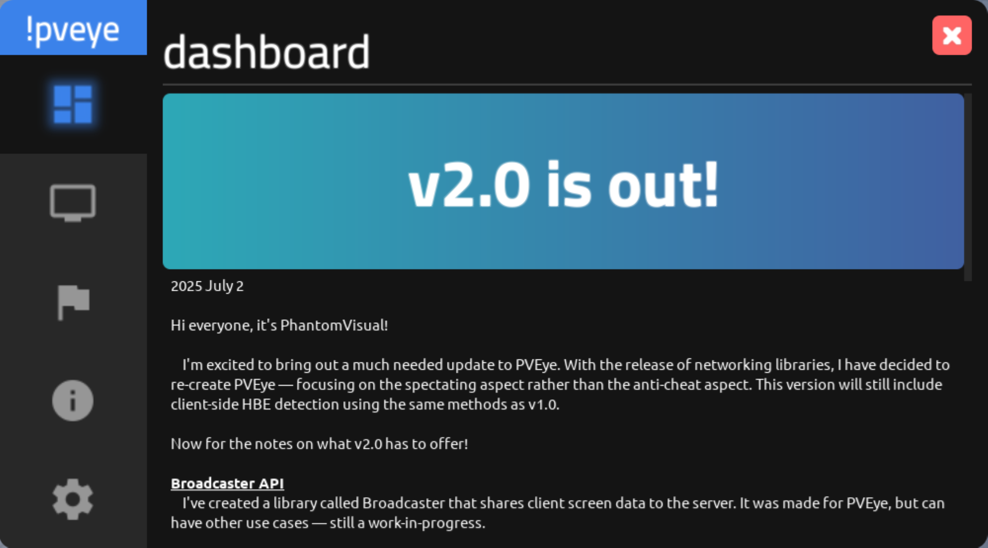 !pveye v2